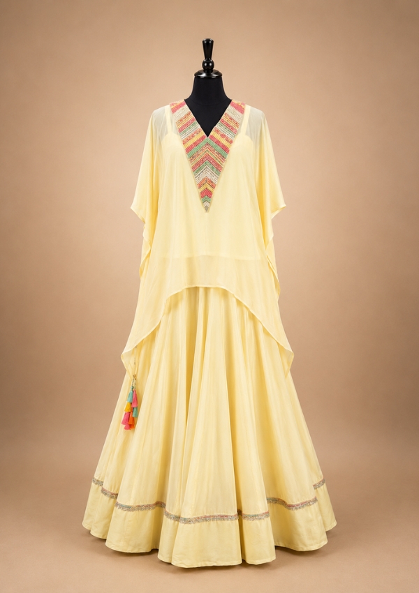 Butter Yellow Kaftan Set